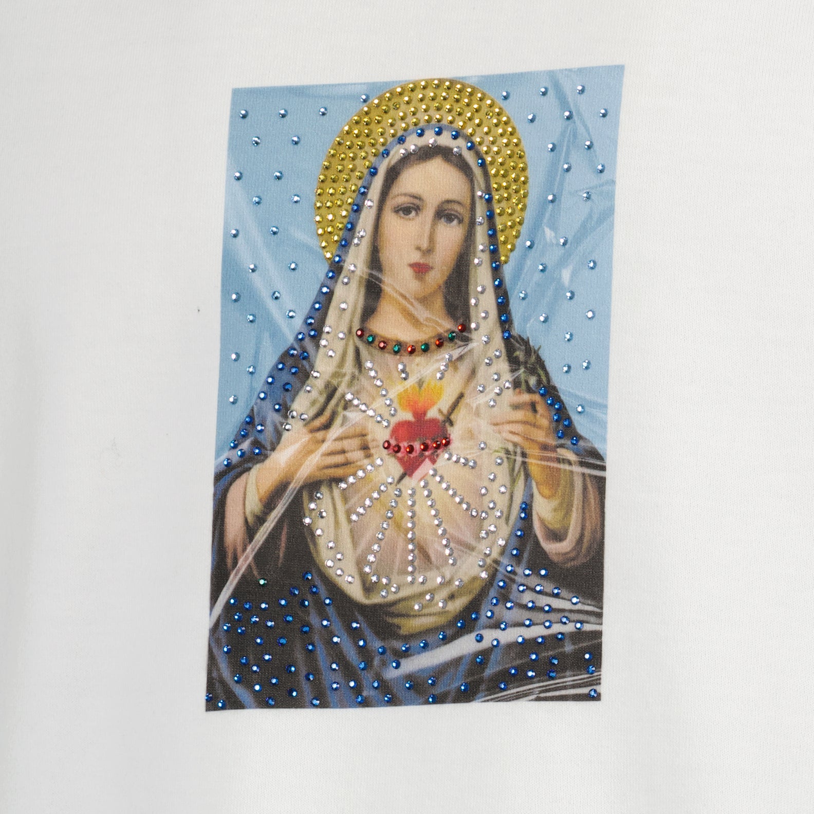 T-shirt T-shirt à imprimé religieux Dolce & Gabbana Bianco Homme