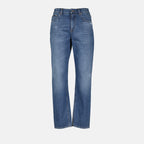 Pantalons Jean droit délavé Dolce & Gabbana Bleu Femme