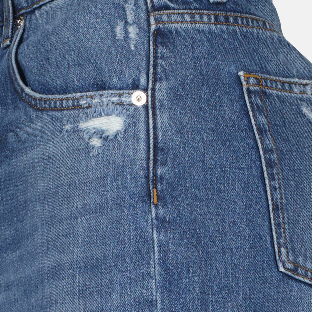 Pantalons Jean droit délavé Dolce & Gabbana Bleu Femme