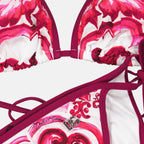 Moda de playa Bikini imprimé Majoliques Dolce & Gabbana Rosa Femme