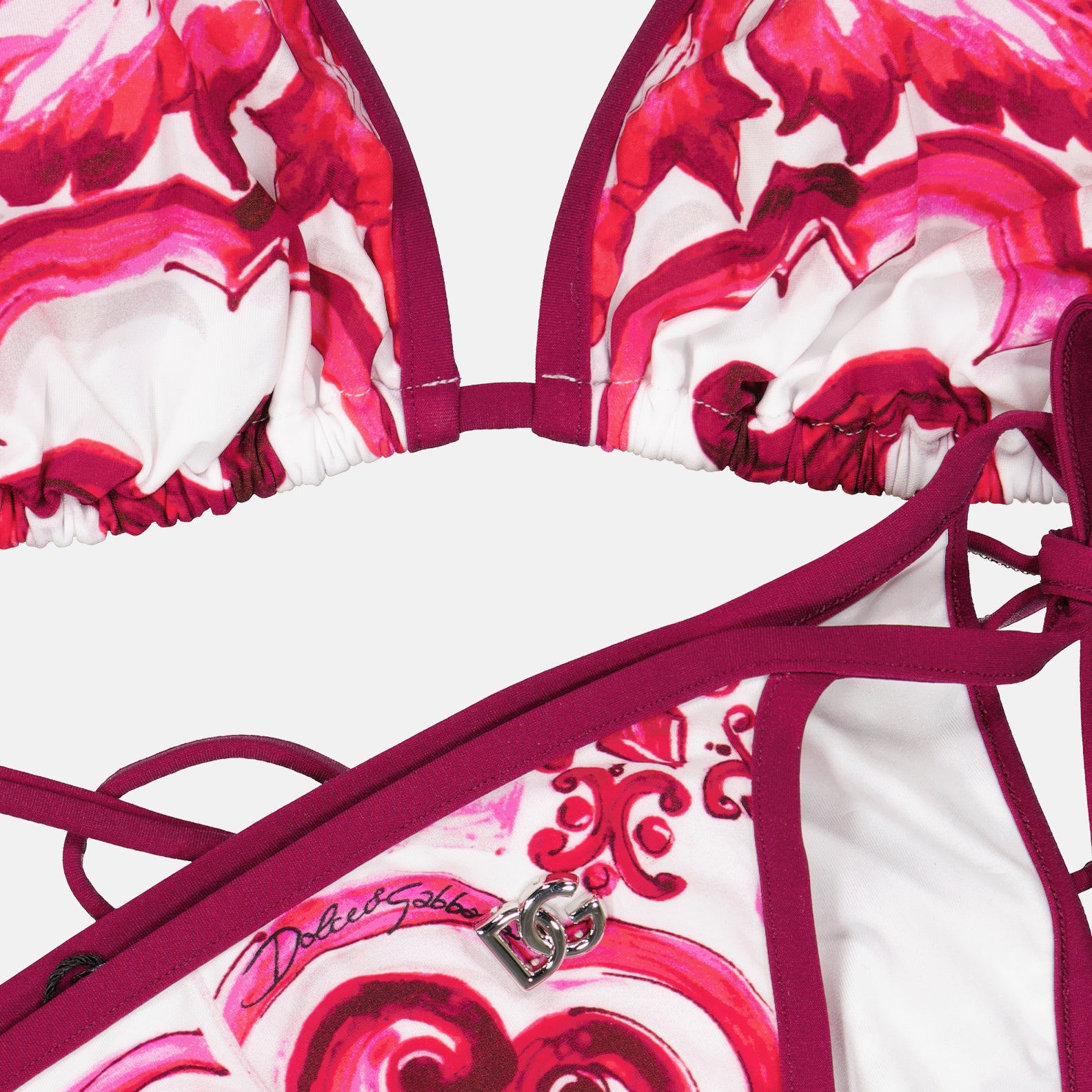 ビーチウェア マジョリカプリントビキニ Dolce & Gabbana ピンク 女性