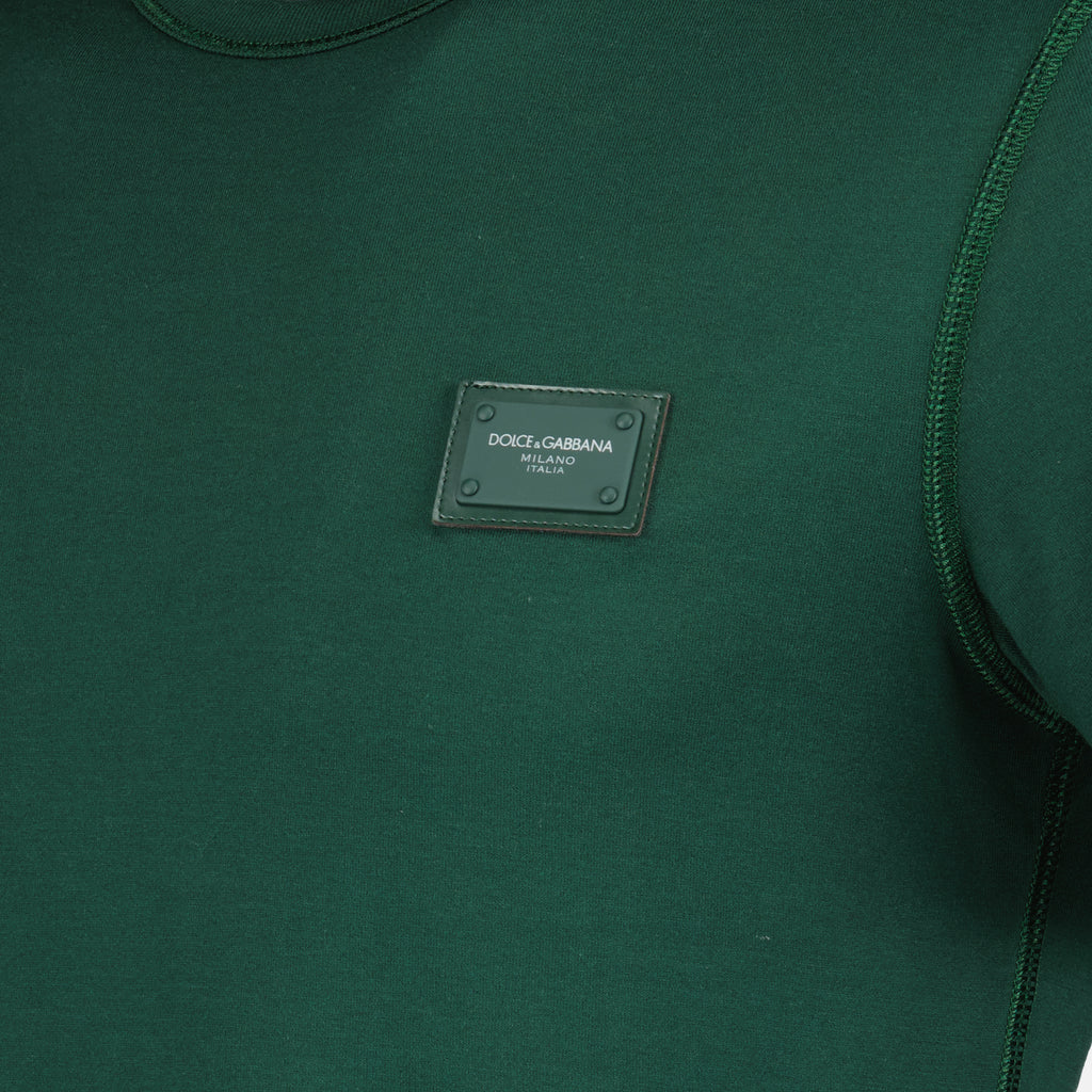 T-Shirts T-shirt à logo plaque Dolce & Gabbana Grün Homme