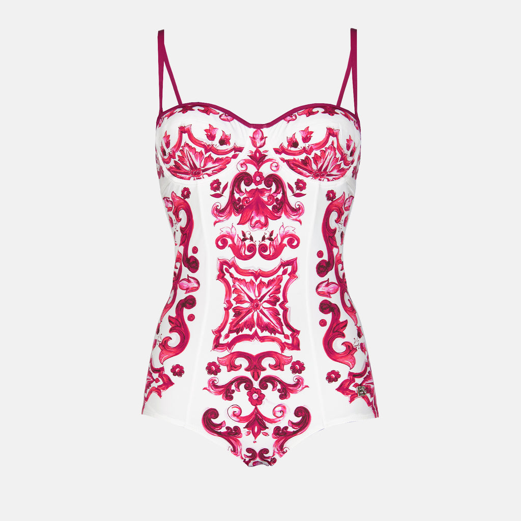 Beachwear Maillot de bain Majolique Dolce & Gabbana Rose Femme
