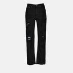 Pantalons Jean droit noir Dolce & Gabbana Noir Femme