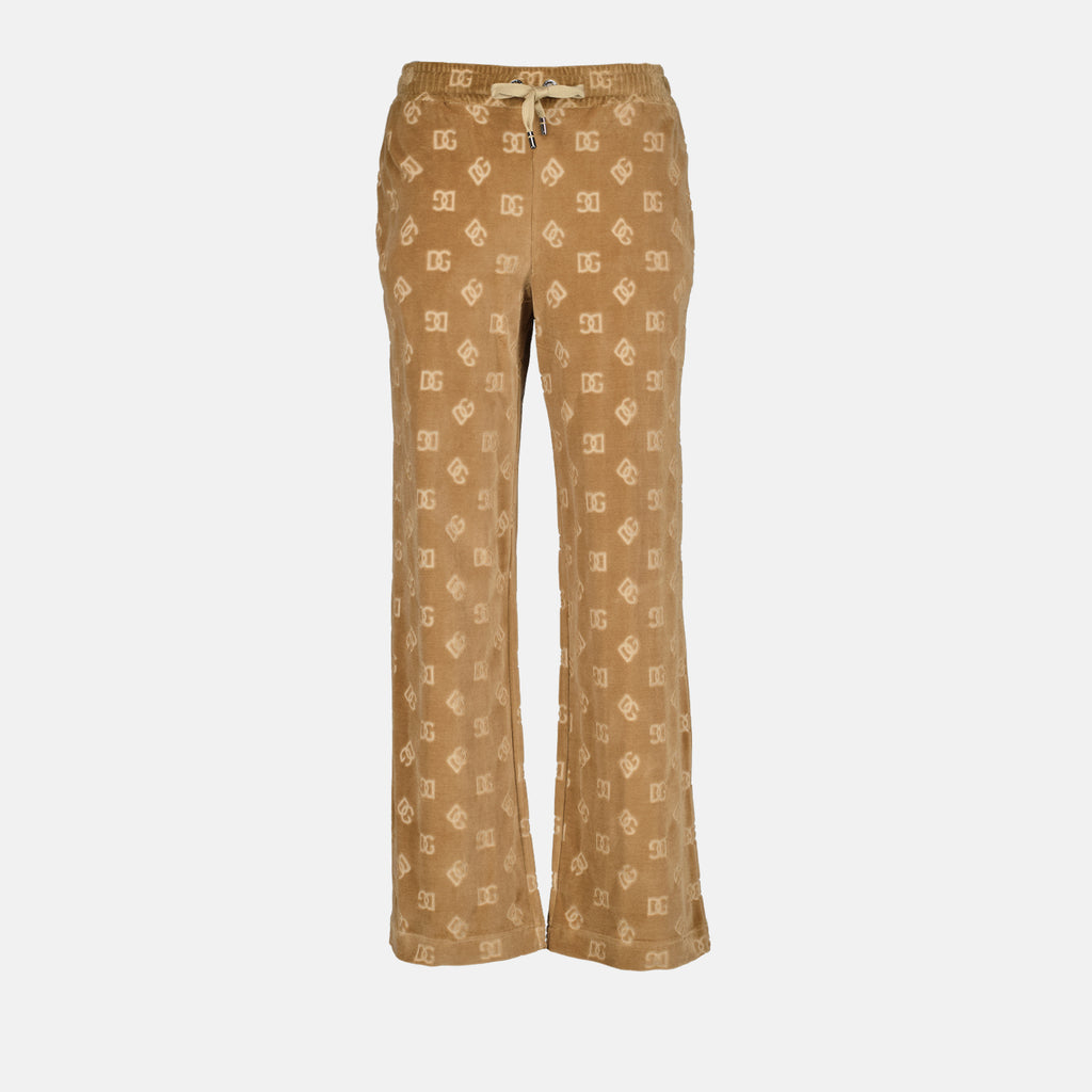 Pants Logo jogging pants Dolce & Gabbana Brown Man