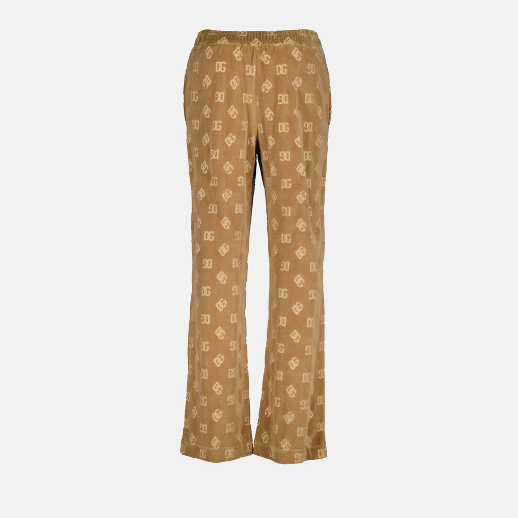 Pants Logo jogging pants Dolce & Gabbana Brown Man
