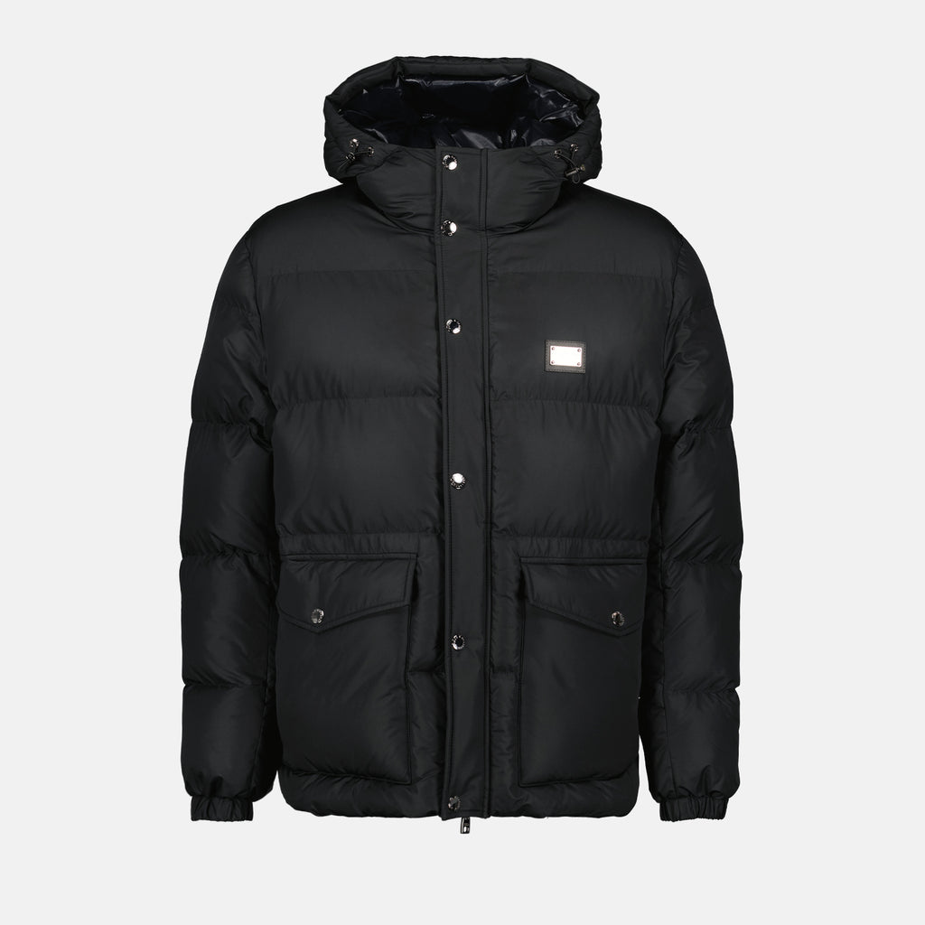 코트 Doudoune à logo plaque Dolce & Gabbana 검은색 Homme