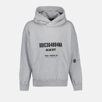 Sweatshirts Sweat à capuche imprimé Dolce & Gabbana Gris Homme