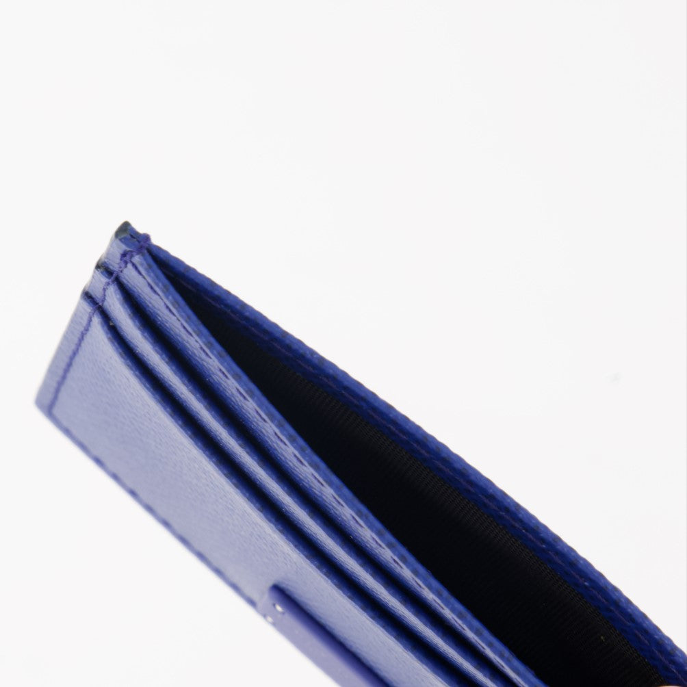 Small leather goods Logo plaque card holder Dolce & Gabbana Blue Man