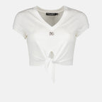 티셔츠 T-shirt crop DG Dolce & Gabbana 하얀색 Femme