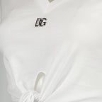 티셔츠 T-shirt crop DG Dolce & Gabbana 하얀색 Femme