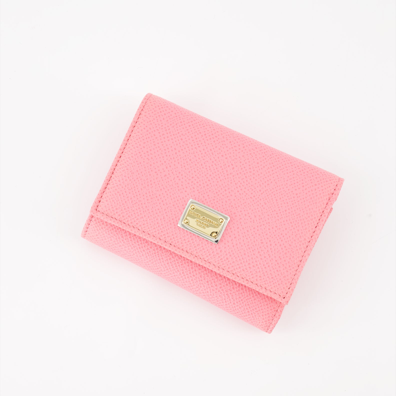 Small leather goods Logo plaque wallet Dolce & Gabbana Pink Women