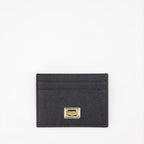 Small leather goods Logo plaque card holder Dolce & Gabbana Black Women