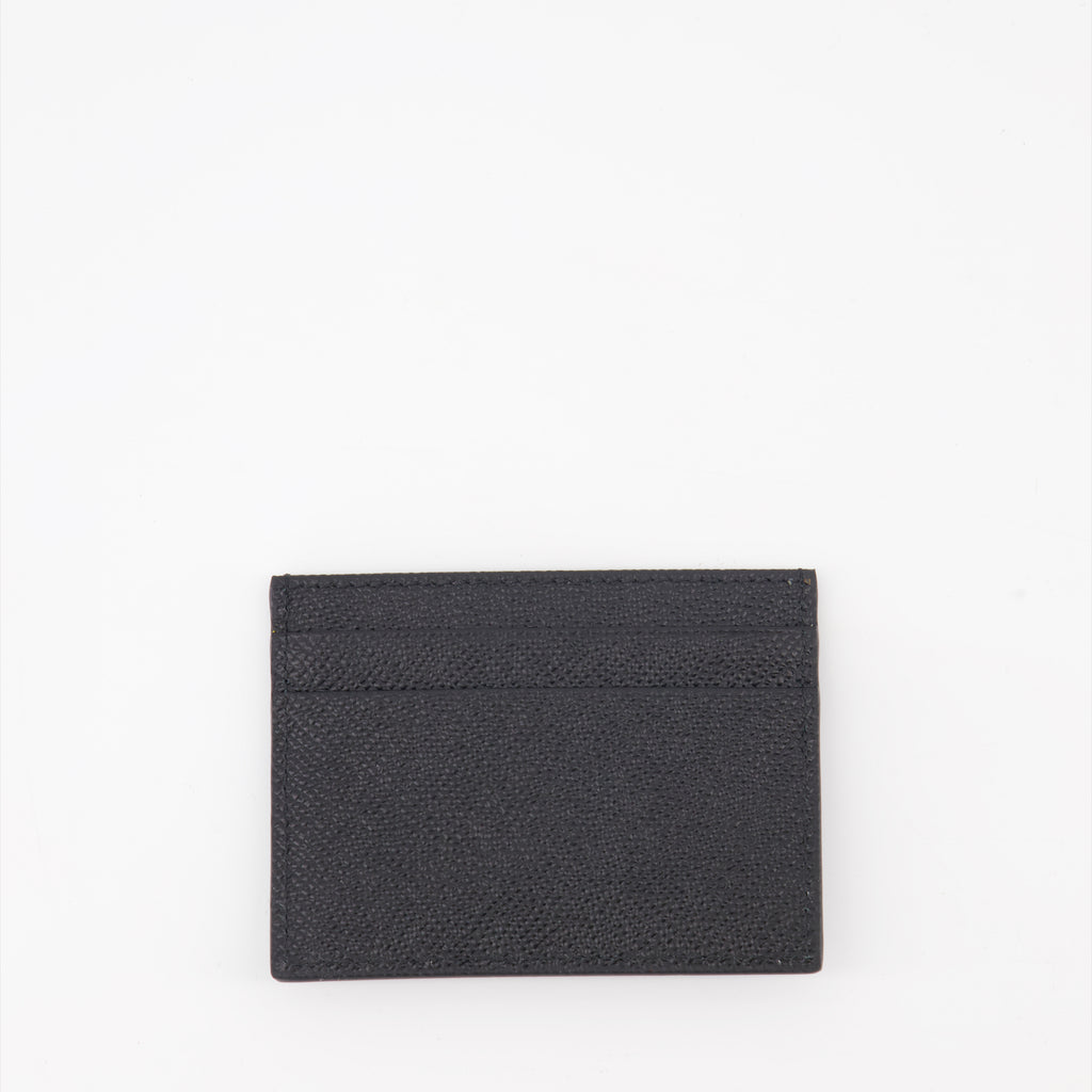 Small leather goods Logo plaque card holder Dolce & Gabbana Black Women
