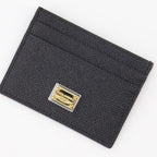 Small leather goods Logo plaque card holder Dolce & Gabbana Black Women
