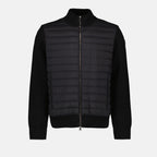 Vestes Veste bi-matière matelassée Moncler Noir Homme