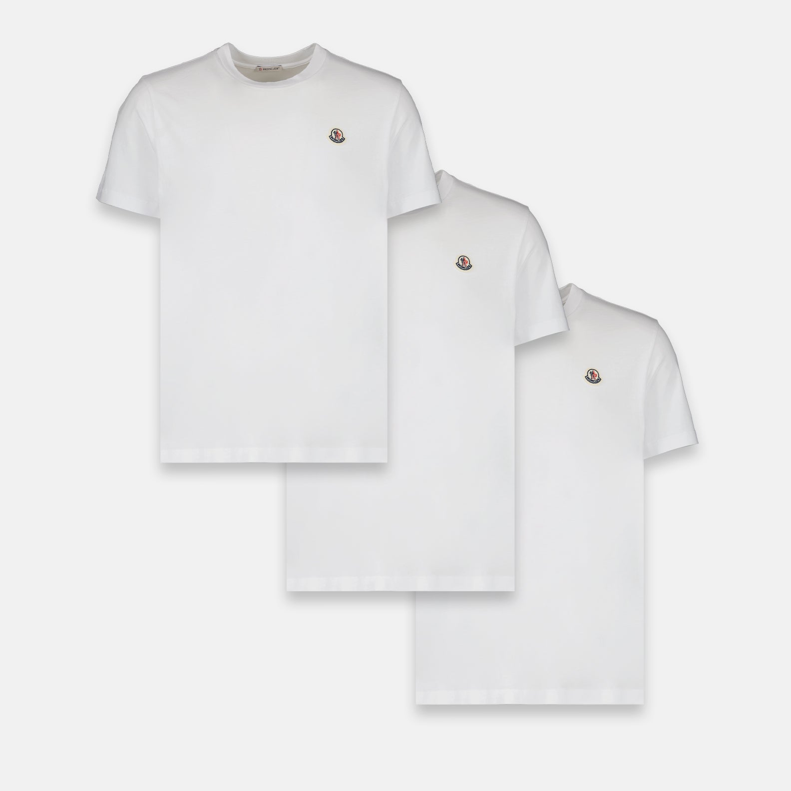 T-shirts Lot de T-shirts à logo Moncler Blanc Homme