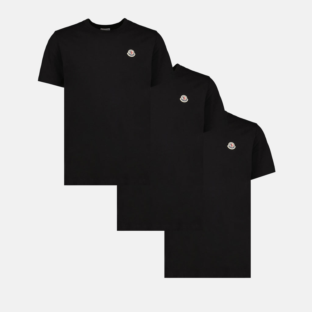 T-shirts Lot de T-shirts à logo Moncler Noir Homme