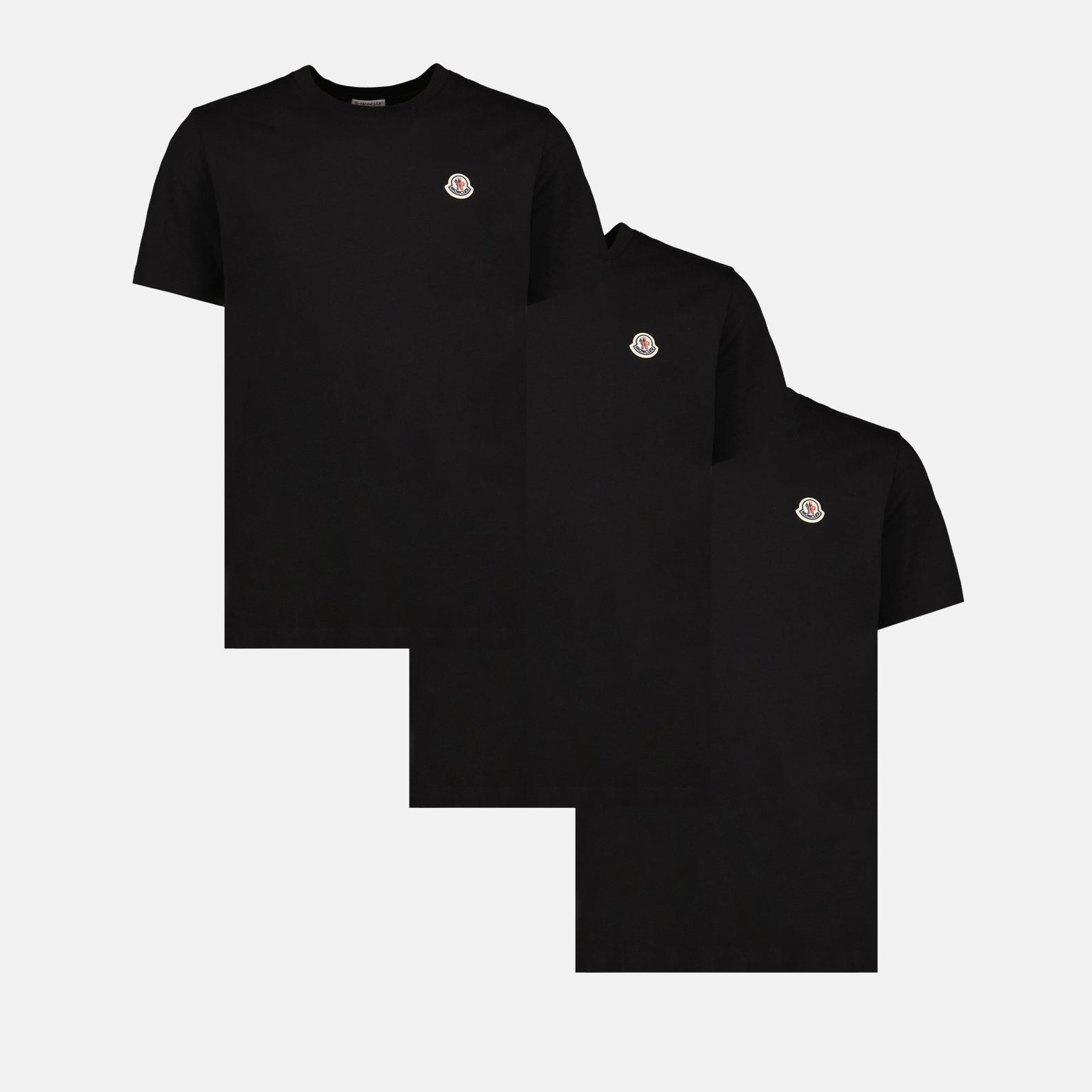 T-shirts Lot de T-shirts à logo Moncler Noir Homme