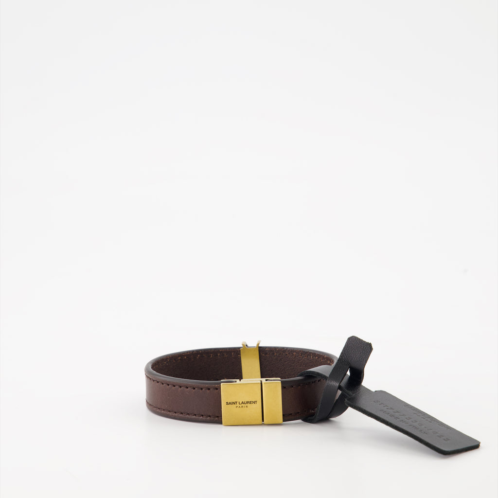 Bijoux Bracelet Cassandre Saint Laurent Marron Homme