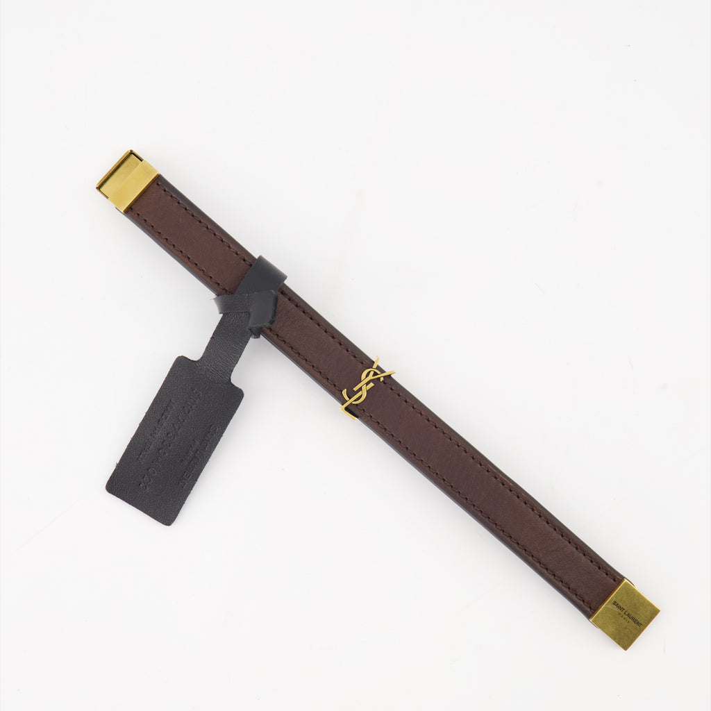 Bijoux Bracelet Cassandre Saint Laurent Marron Homme