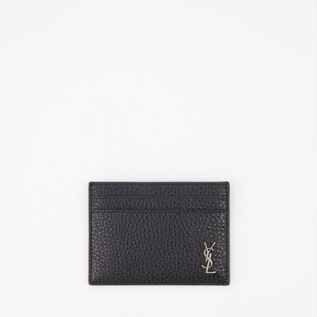 スモールレザーグッズ カッサンドル レザー カード ホルダー Saint Laurent 黒 男