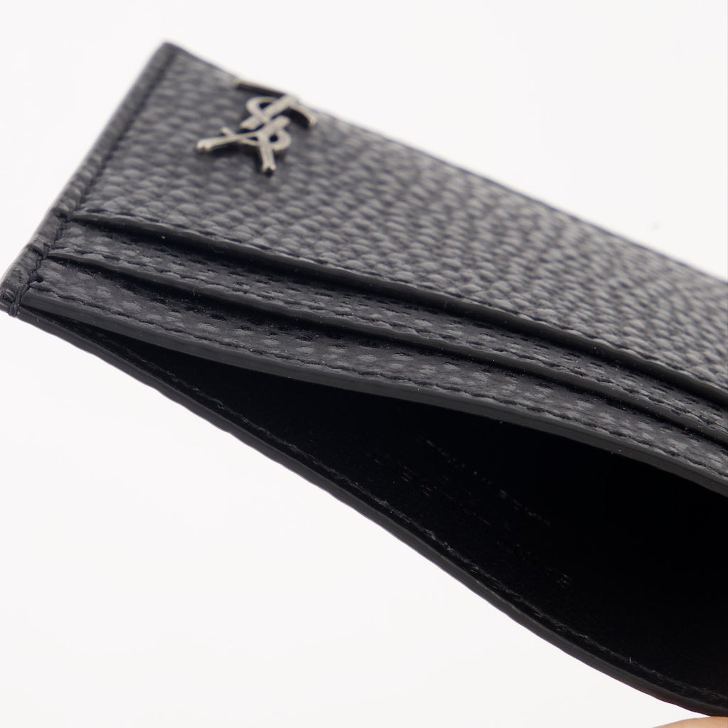 スモールレザーグッズ カッサンドル レザー カード ホルダー Saint Laurent 黒 男