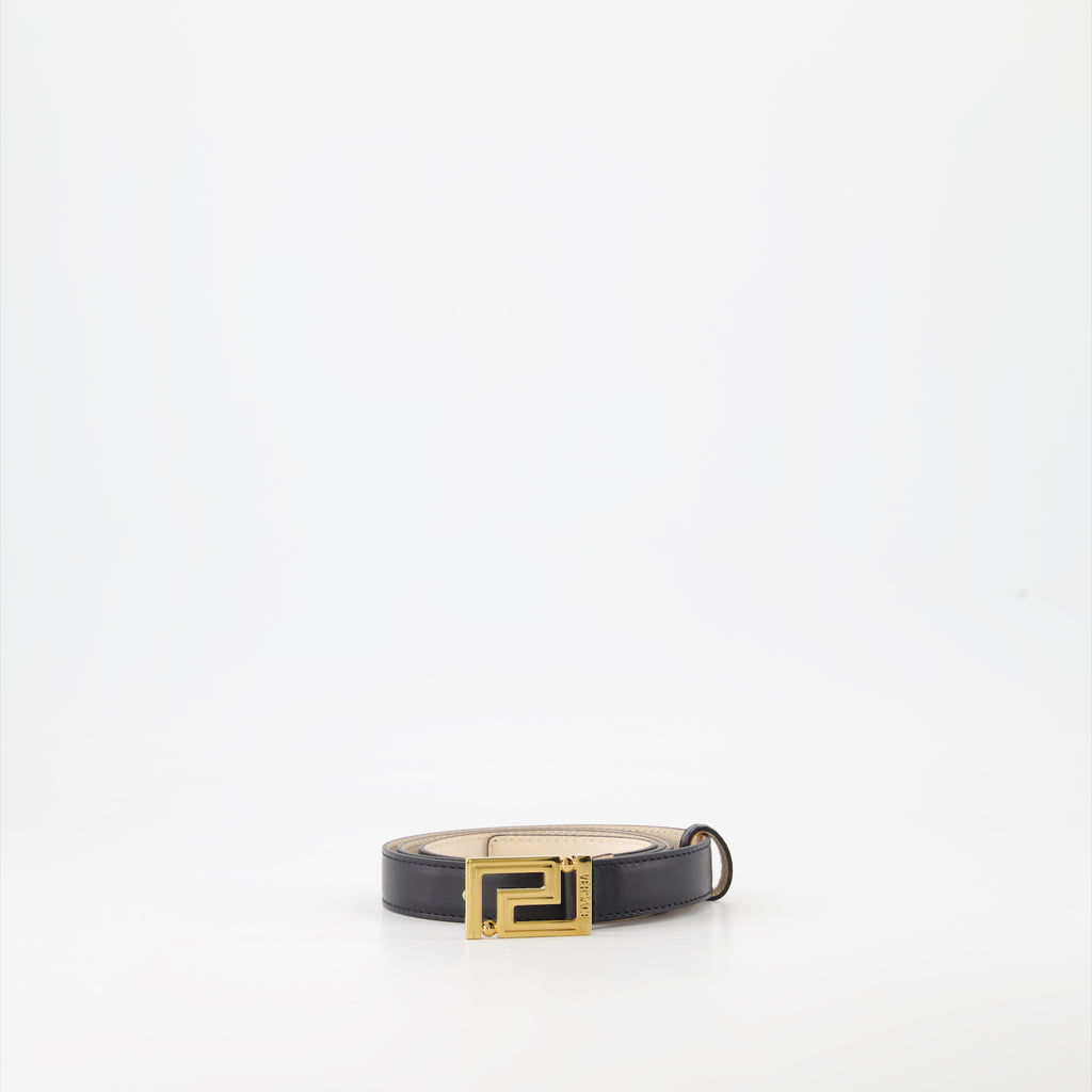 Cintos Ceinture Greca Versace Preto Femme