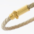 Bijoux Bracelet en cuir tressé Versace Beige Unisexe