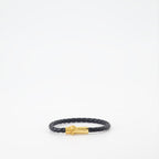 Bijoux Bracelet en cuir tressé Versace Noir Unisexe