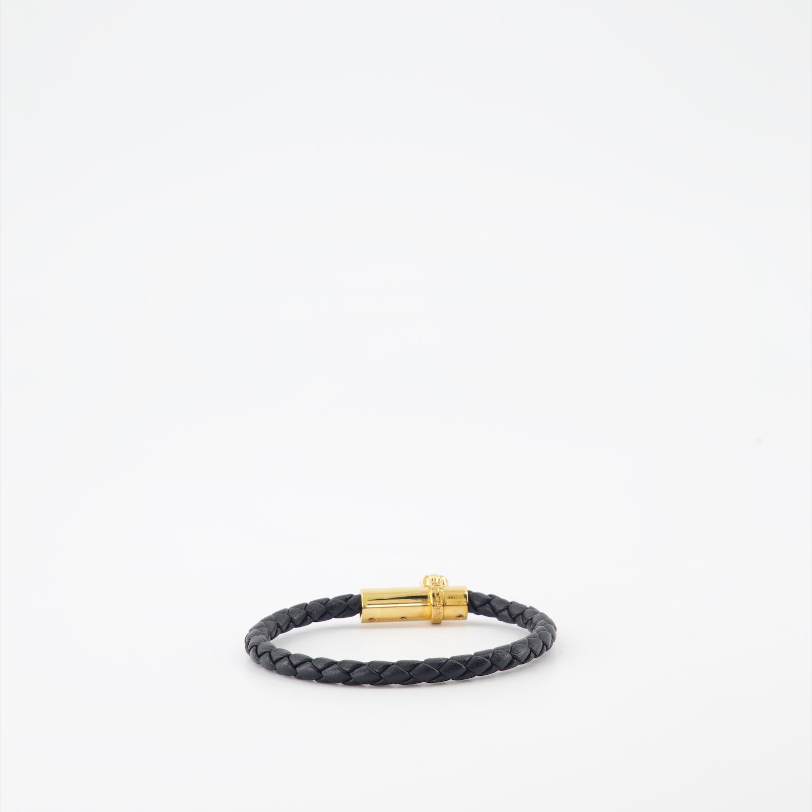 Bijoux Bracelet en cuir tressé Versace Noir Unisexe