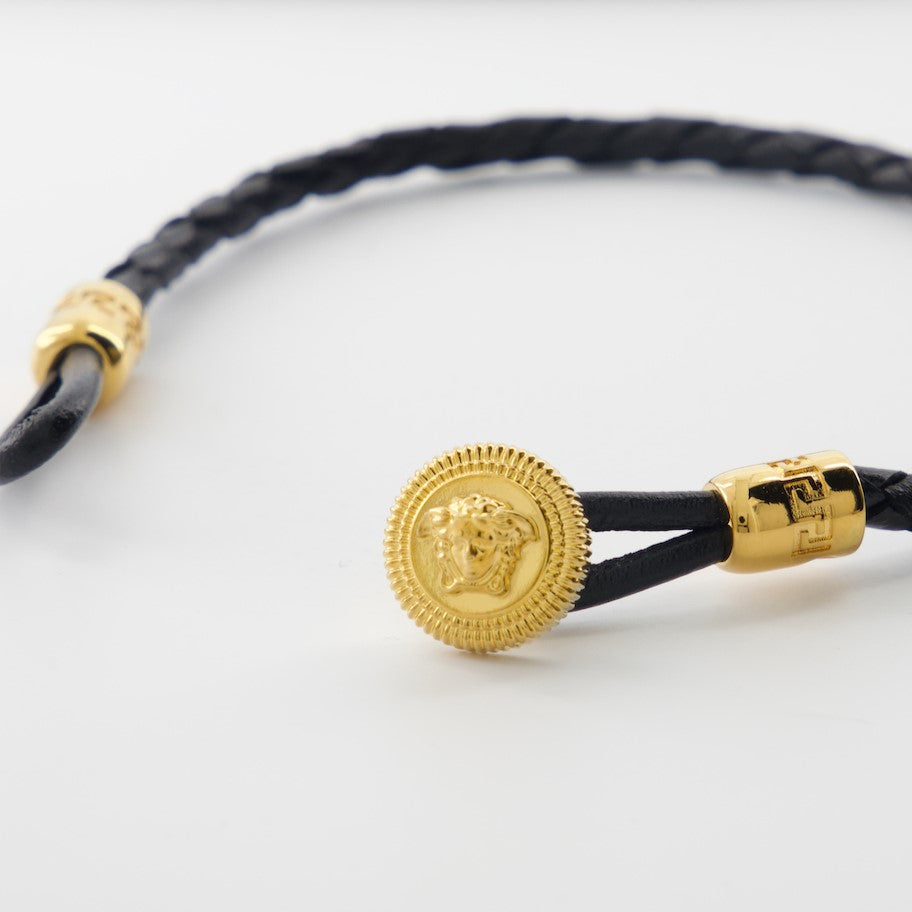 Bijoux Bracelet Medusa Versace Noir Unisexe