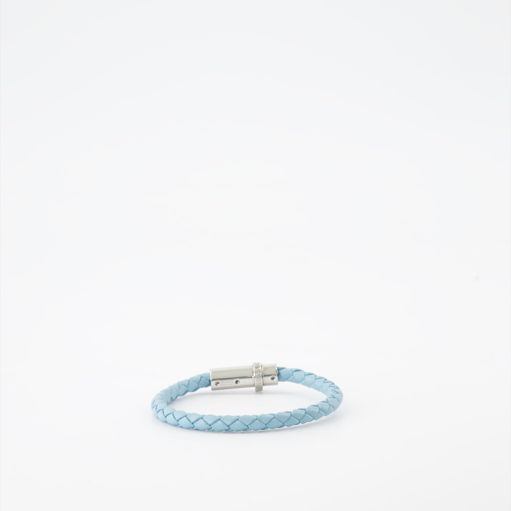 Bijoux Bracelet en cuir tressé Versace Bleu Unisexe