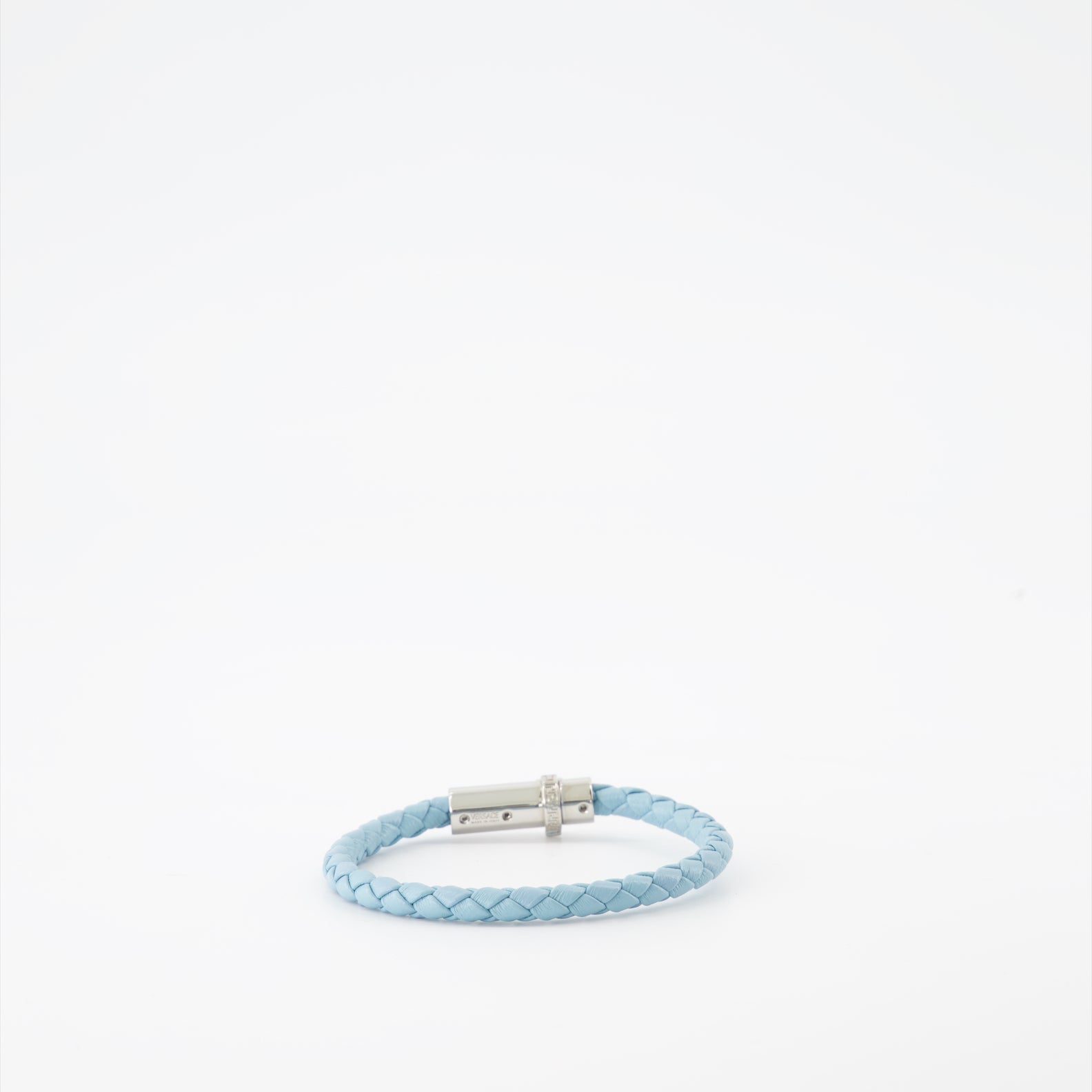 Bijoux Bracelet en cuir tressé Versace Bleu Unisexe