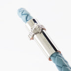 Bijoux Bracelet en cuir tressé Versace Bleu Unisexe