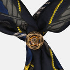 Écharpes, foulards et gants Foulard en soie Nautical Versace Bleu Unisexe