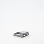 Bijoux Bracelet en cuir tressé Versace Gris Homme