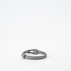 Bijoux Bracelet en cuir tressé Versace Gris Homme