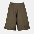쇼츠 Short en coton Givenchy 카키색 옷감 Homme
