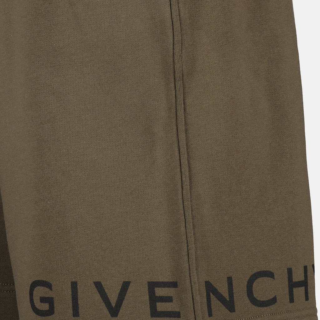쇼츠 Short en coton Givenchy 카키색 옷감 Homme