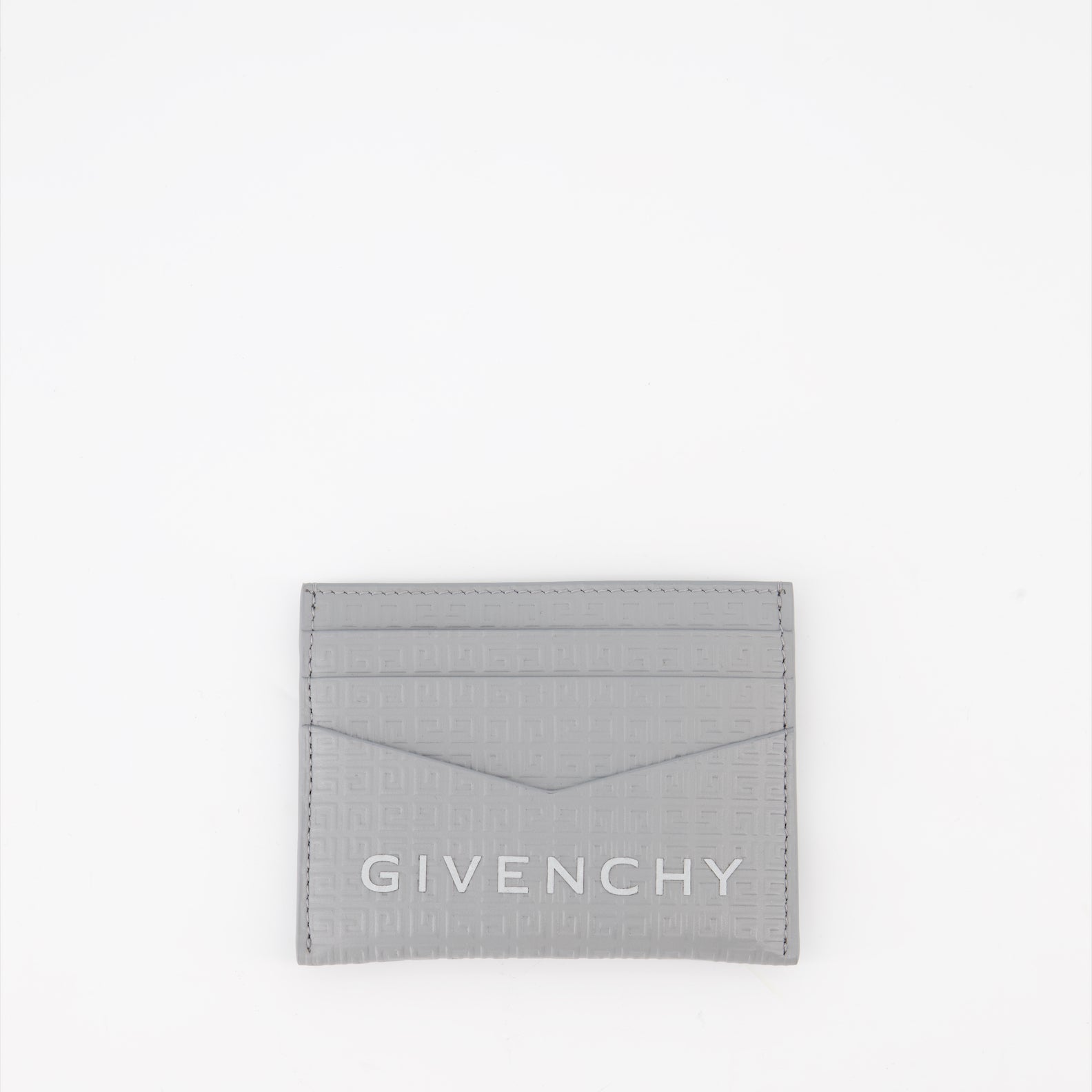 Small leather goods Micro 4G Leather Card Holder Givenchy Gray Man