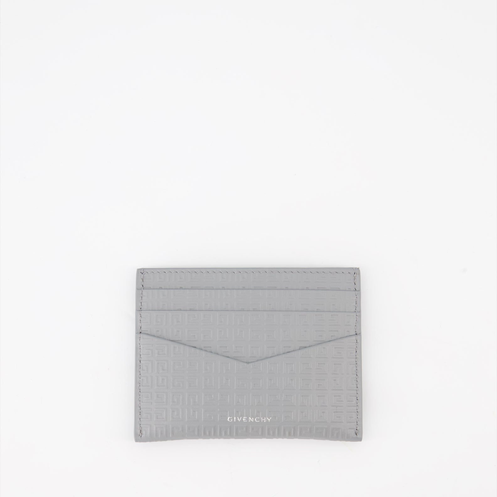 Small leather goods Micro 4G Leather Card Holder Givenchy Gray Man