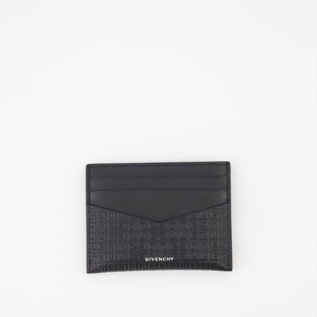 スモールレザーグッズ マイクロ 4G レザー カードホルダー Givenchy 黒 男