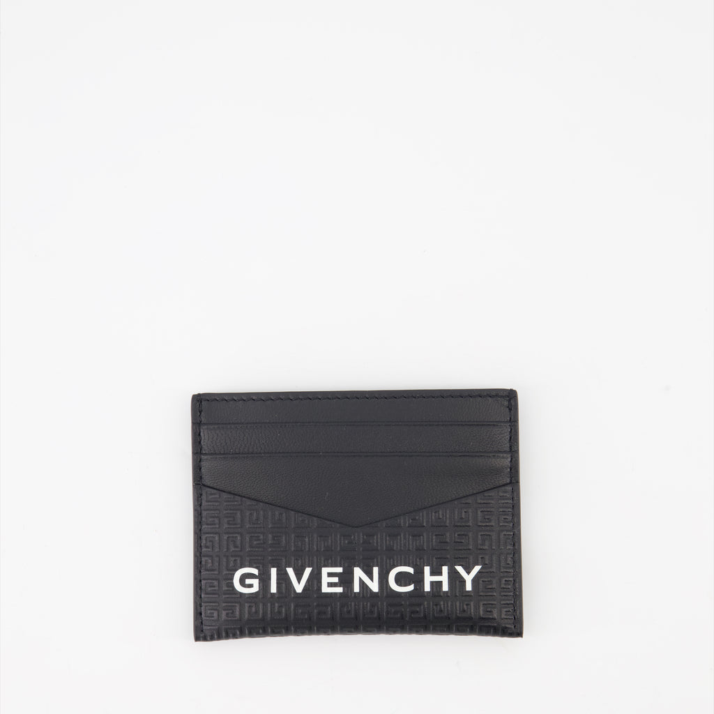 スモールレザーグッズ マイクロ 4G レザー カードホルダー Givenchy 黒 男