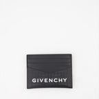 スモールレザーグッズ マイクロ 4G レザー カードホルダー Givenchy 黒 男