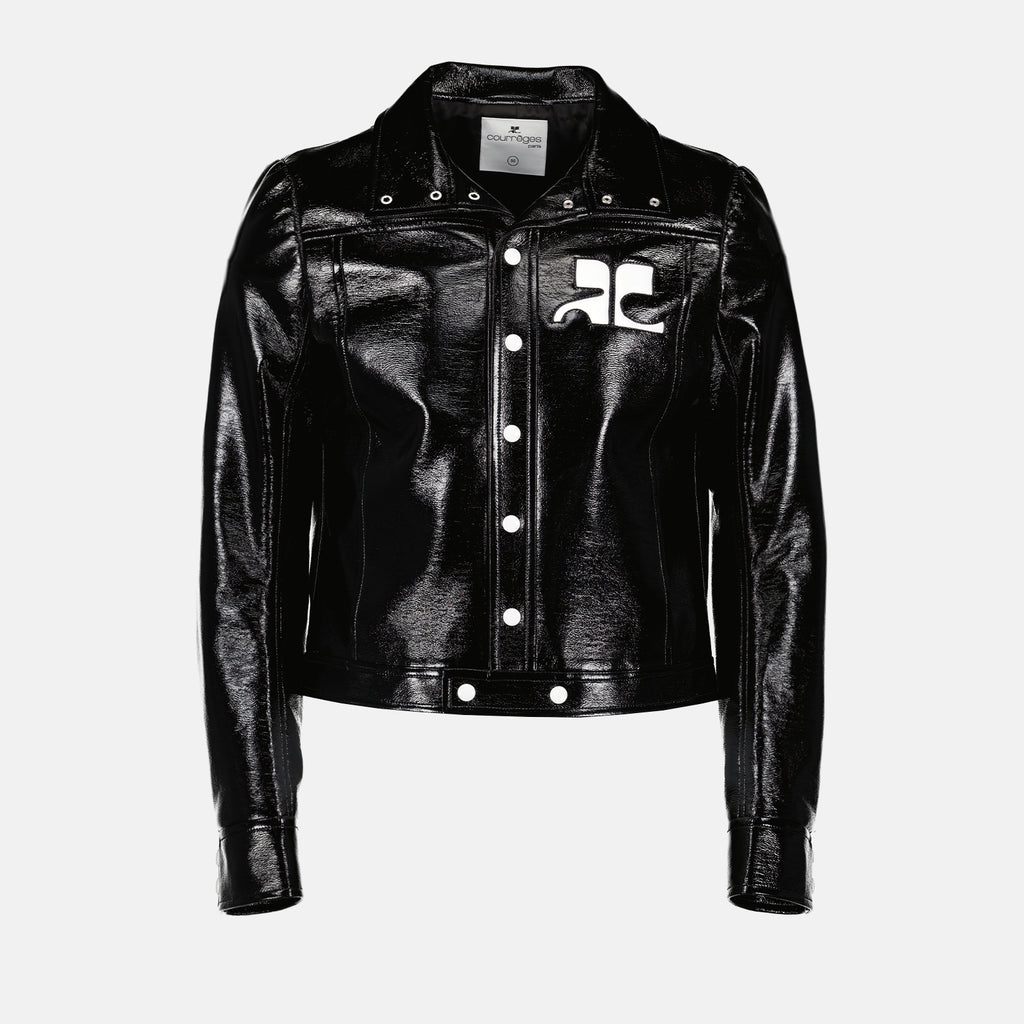 Vestes Blouson Vinyle Réédition Courrèges Noir Homme