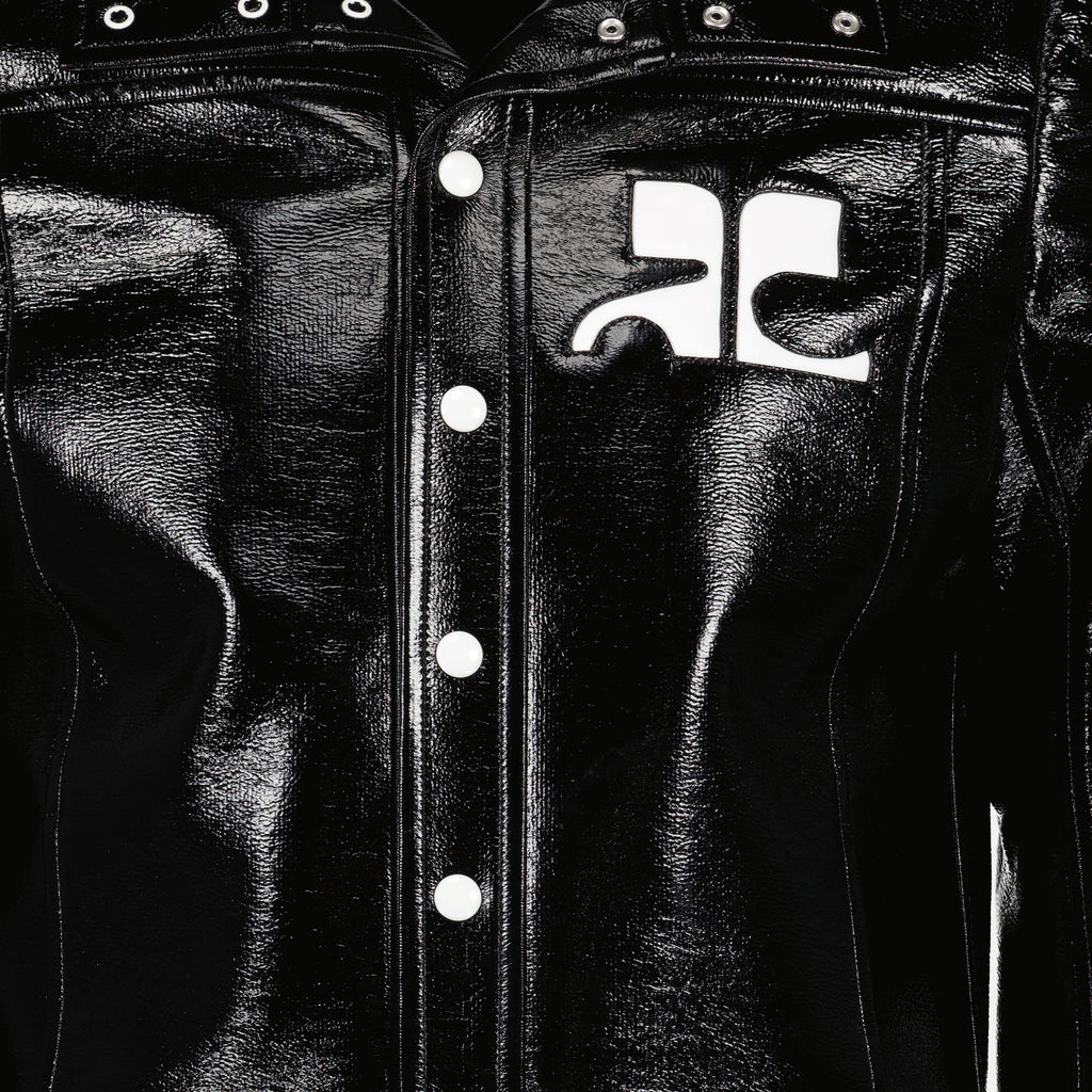 Vestes Blouson Vinyle Réédition Courrèges Noir Homme