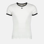 Camisetas T-shirt contraste Réédition Courrèges Blanco Homme