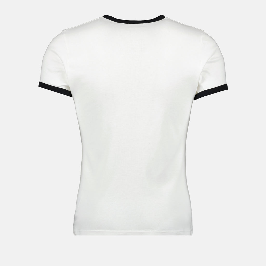 Camisetas T-shirt contraste Réédition Courrèges Blanco Homme