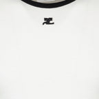 Camisetas T-shirt contraste Réédition Courrèges Blanco Homme